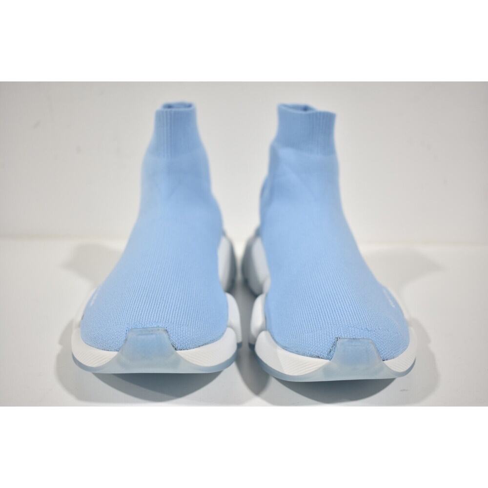 Balenciaga Speed 2.0 Sock Light Blue White High Top Knit Pull Trainer Sneaker 36 - Picture 5 of 12